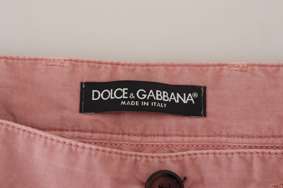 Dolce & Gabbana Pink Chinos Cotton Casual Men's Shorts