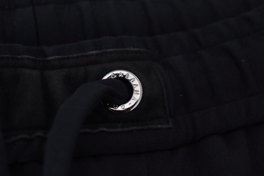 Dolce & Gabbana Schwarze Herren Sport Wolle Sweatpants Hosen