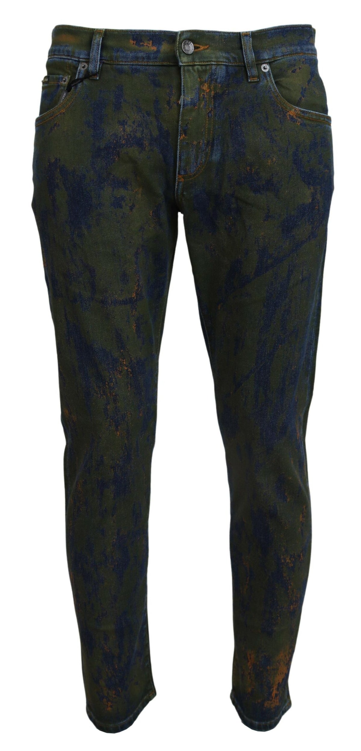 Dolce & Gabbana Teal Cotton Skinny Denim Jeans