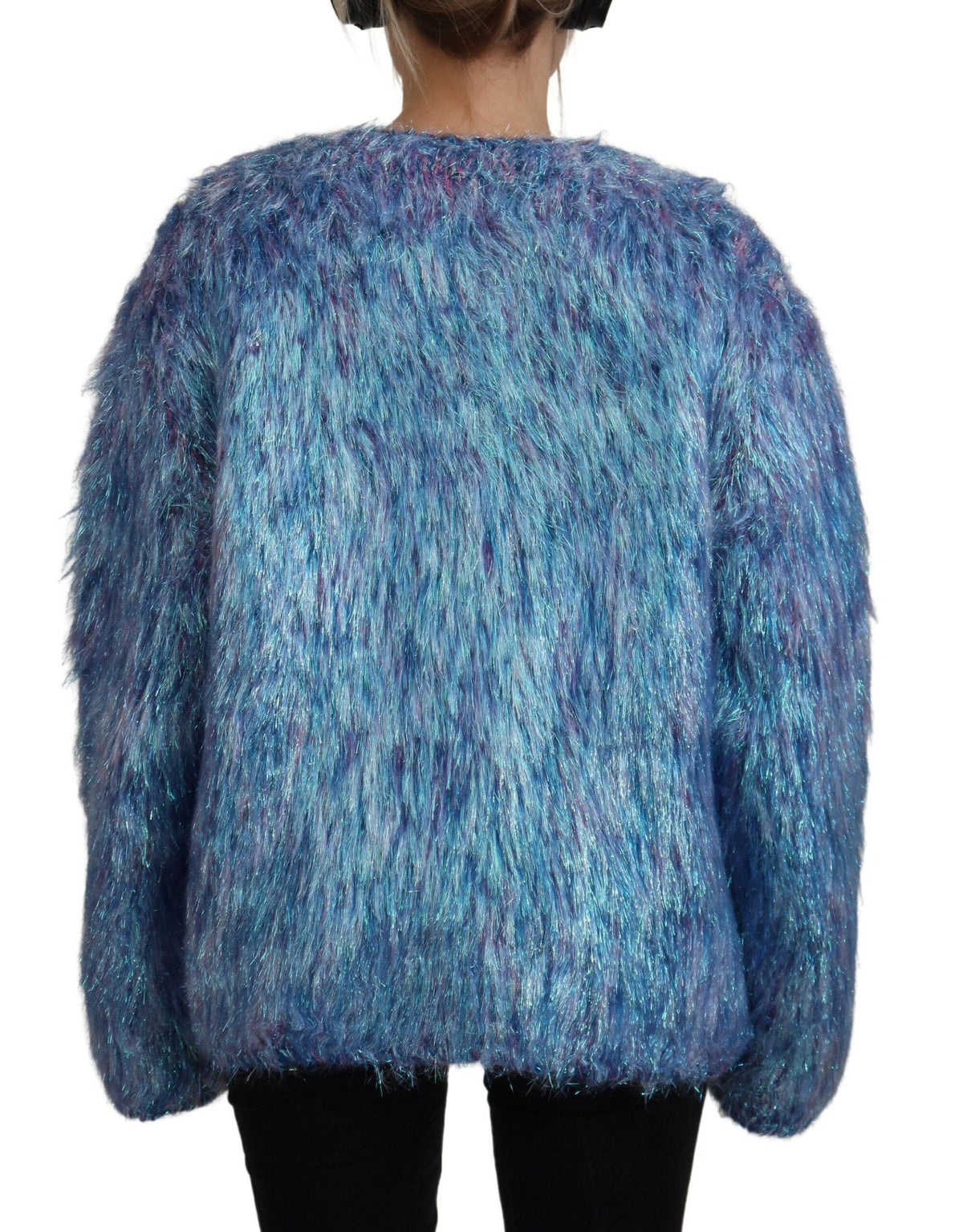 Dolce & Gabbana Multicolor Polyester Fringe Coat Jacket