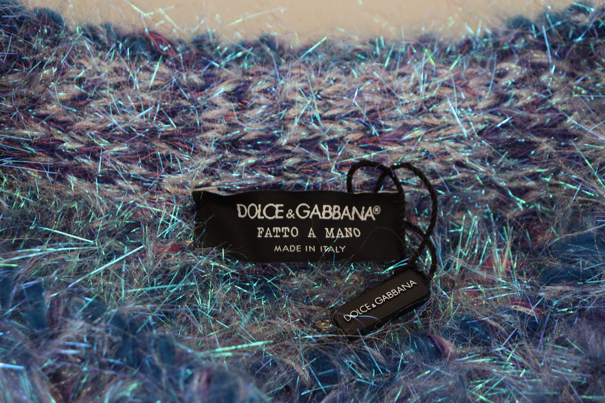 Dolce & Gabbana Multicolor Polyester Fringe Coat Jacket