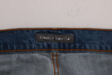 Frankie Morello Blaue Waschung Zerrissene Dunfermline Slim Fit Jeans
