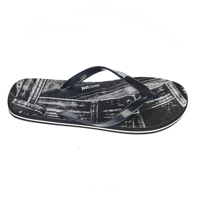 Just Cavalli Schwarze EVA Herren-Sandale