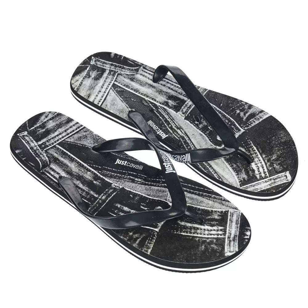 Just Cavalli Schwarze EVA Sandale für Herren