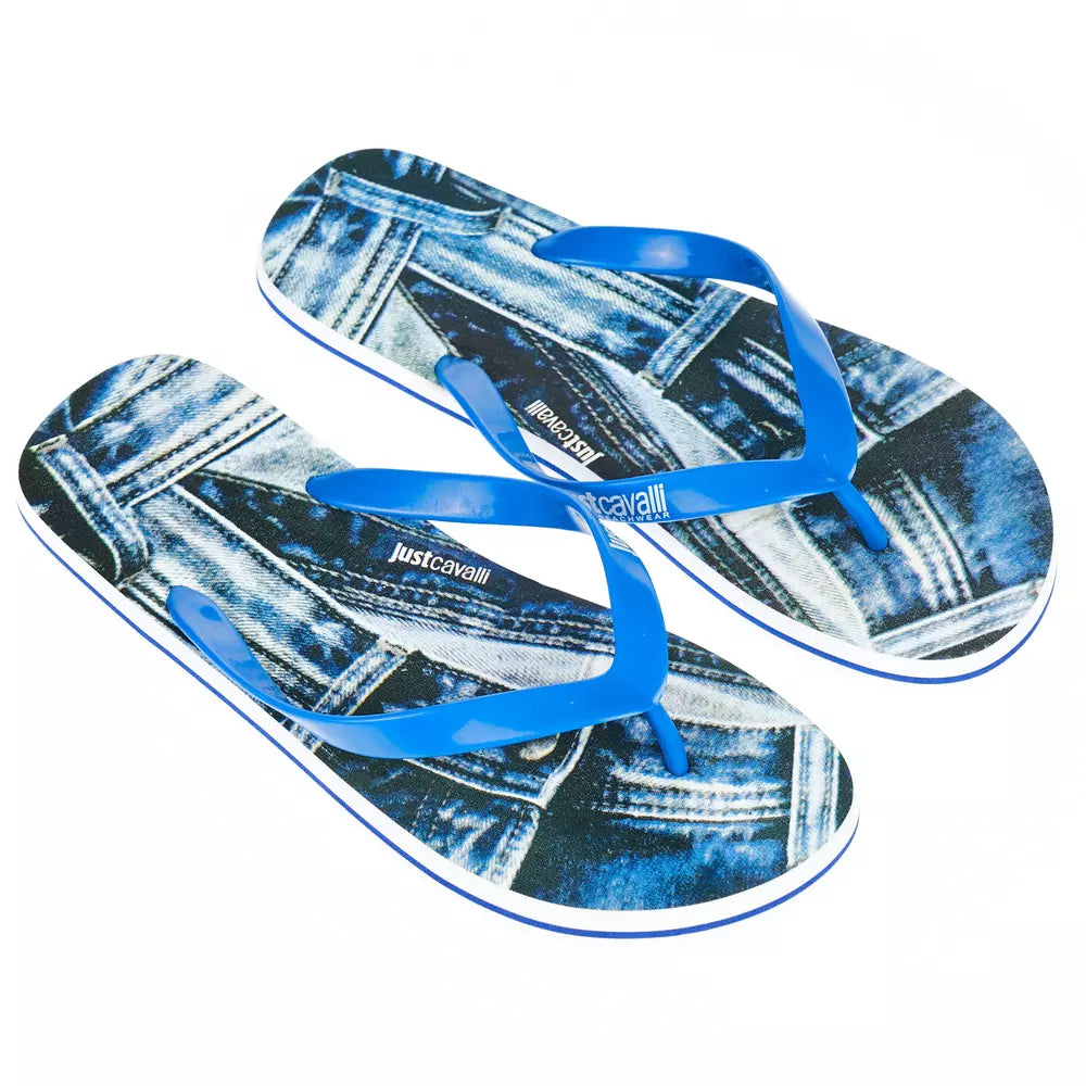 Just Cavalli Hellblaue EVA Herren-Sandale