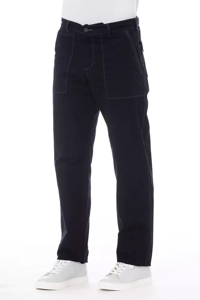 Alpha Studio Blaue Herrenhose aus Baumwolle