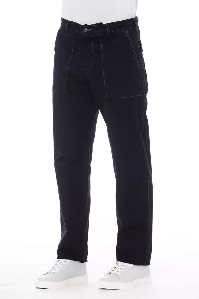 Alpha Studio Blaue Herrenhose aus Baumwolle