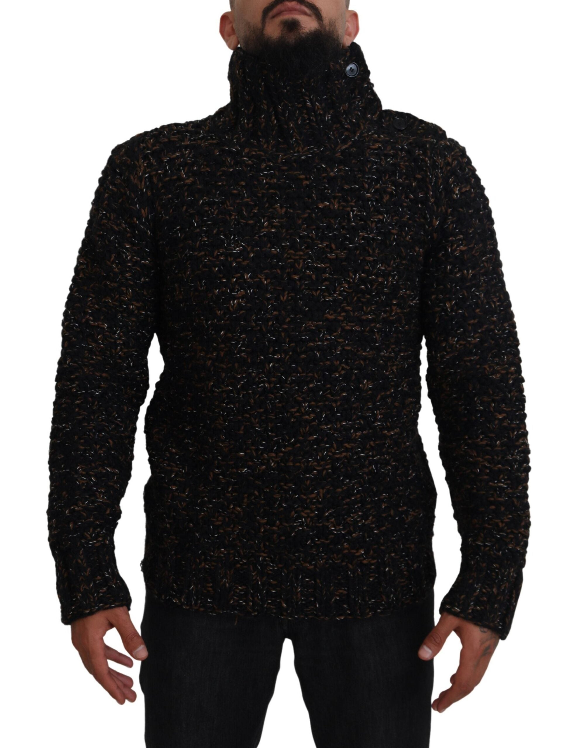 Dolce & Gabbana Brauner Fatto A Mano Rollkragenpullover