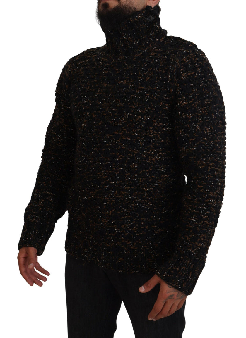 Dolce & Gabbana Brauner Fatto A Mano Rollkragenpullover