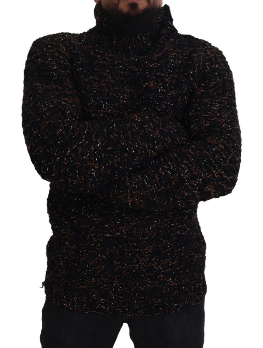 Dolce & Gabbana Brauner Fatto A Mano Rollkragenpullover