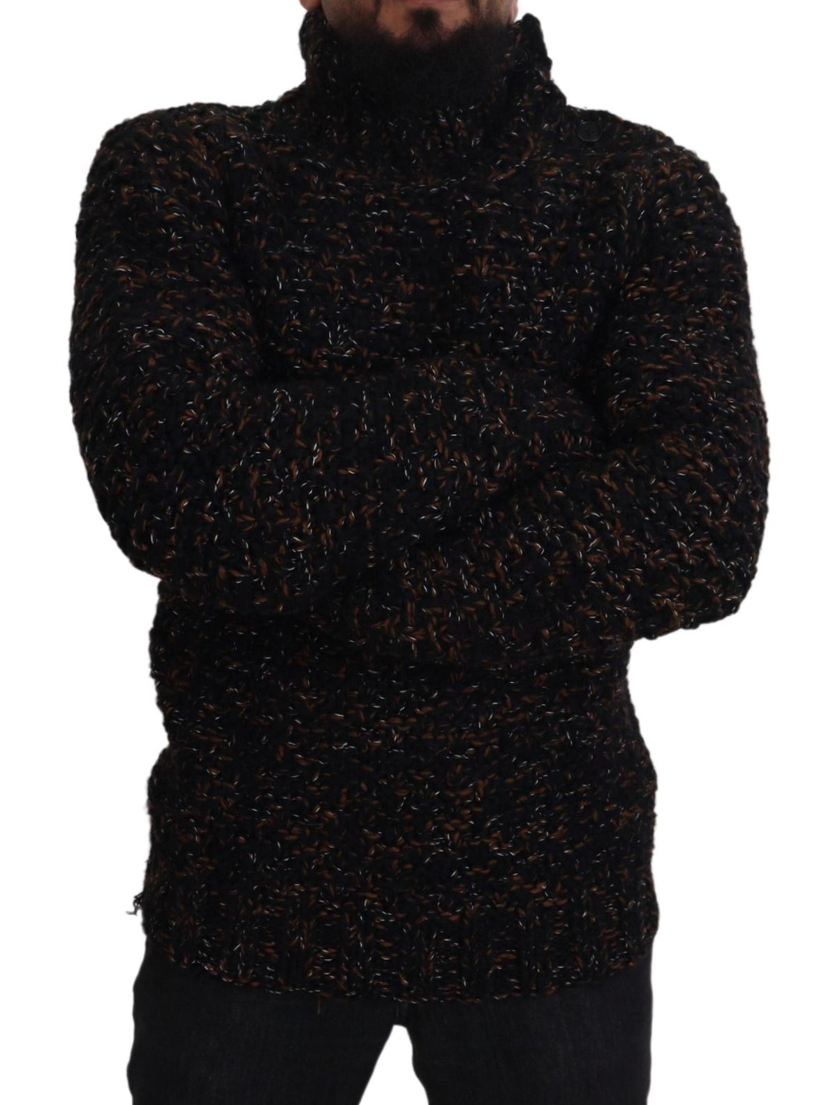 Dolce & Gabbana Brown Fatto A Mano Turtleneck Sweater