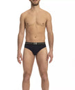 Cavalli Class Blaue Baumwoll-Slips für Herren im 3er-Pack