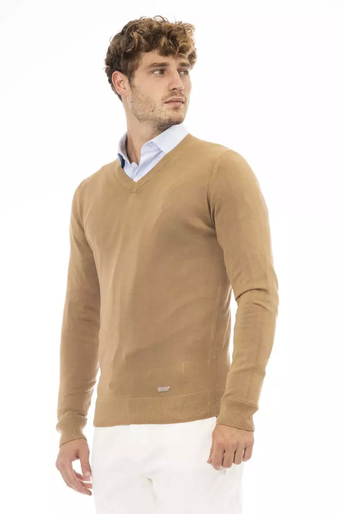 Baldinini Trend Beiger Herrenpullover aus Modal