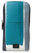 Dolce & Gabbana Blaue Leder Geldbörse Umhängetasche Sling Phone Bag Unisex