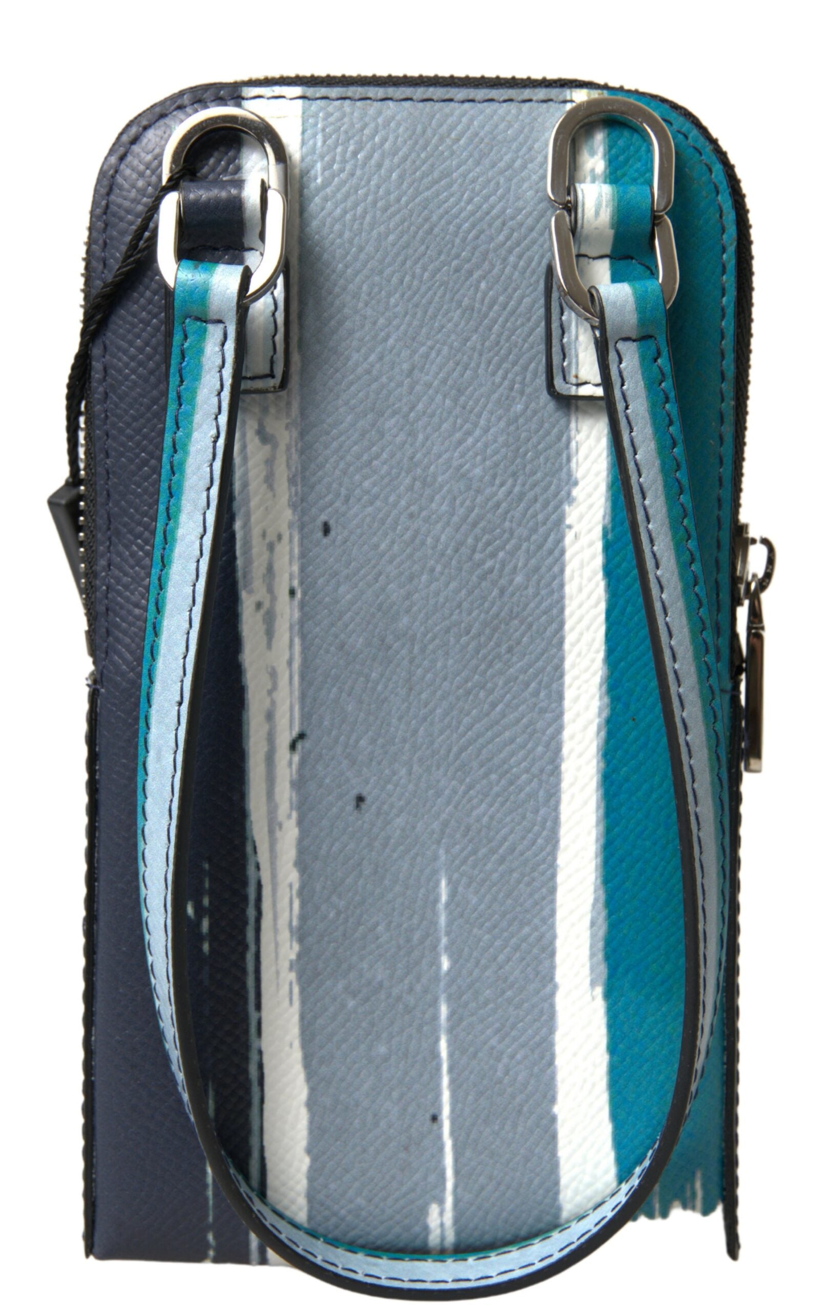 Dolce & Gabbana Blaue Leder Geldbörse Umhängetasche Sling Phone Bag Unisex