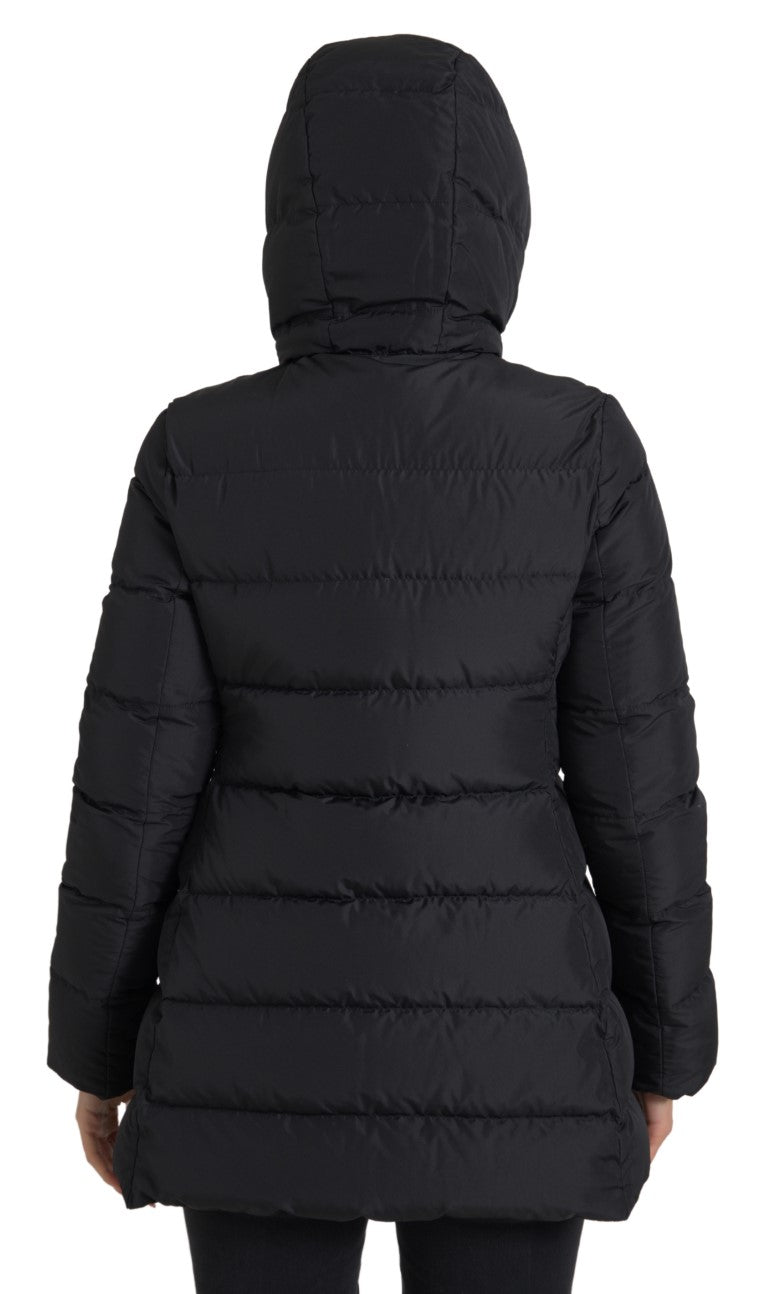 Dolce & Gabbana Black Reversible Hooded Polyester Jacket