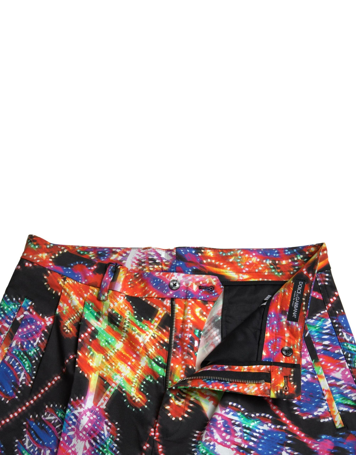 Dolce & Gabbana Men's Multicolor Printed Cotton Bermuda Shorts