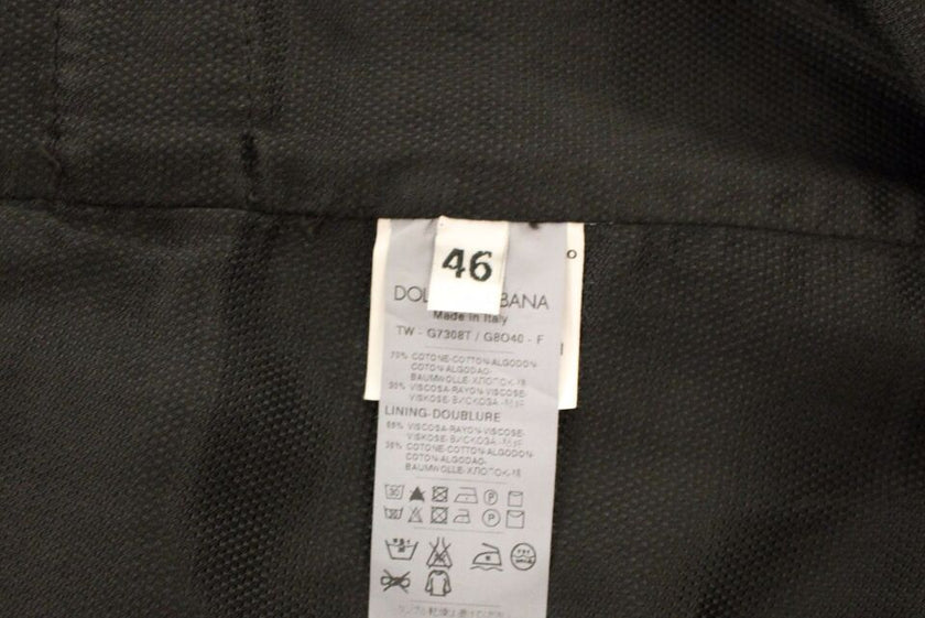 Dolce & Gabbana Schwarzes Baumwoll-Viskose-Kleid Weste Blazer