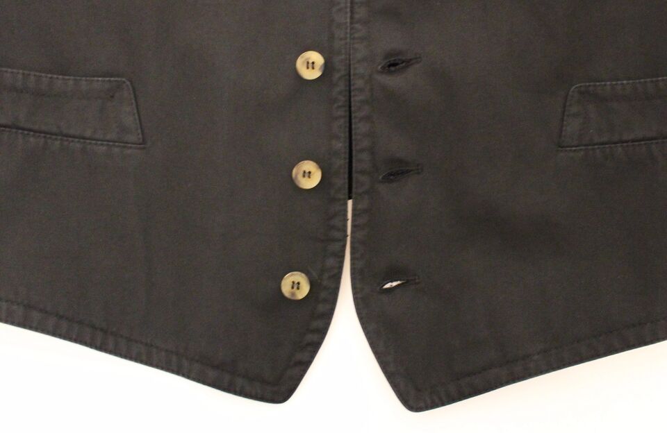 Dolce & Gabbana Black Cotton-Viscose Dress Vest Blazer