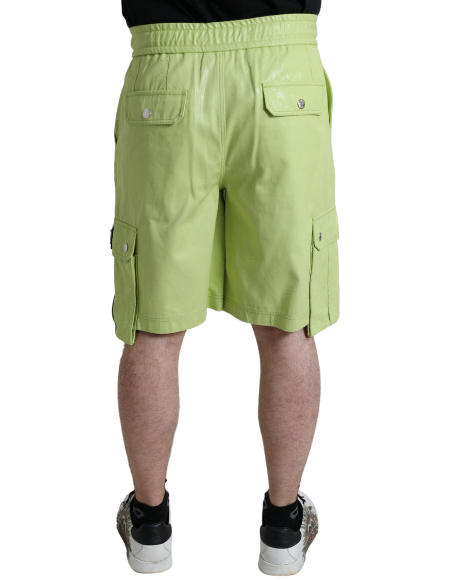 Dolce & Gabbana Light Green Men's Cotton Cargo Bermuda Shorts