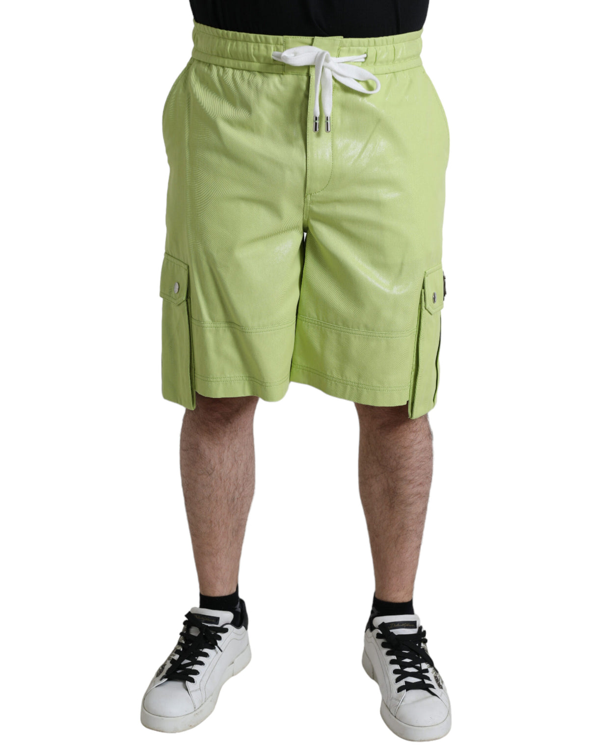 Dolce & Gabbana Light Green Men's Cotton Cargo Bermuda Shorts