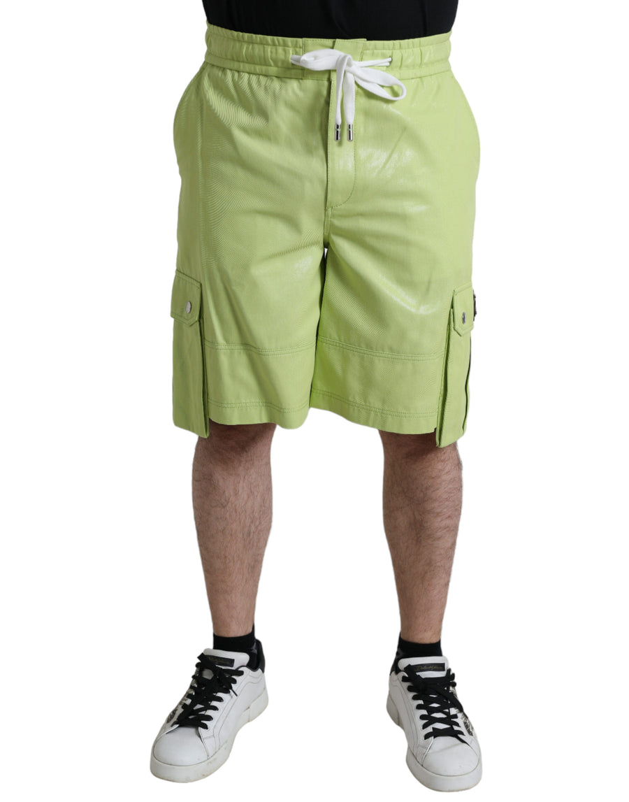 Dolce & Gabbana Light Green Men's Cotton Cargo Bermuda Shorts