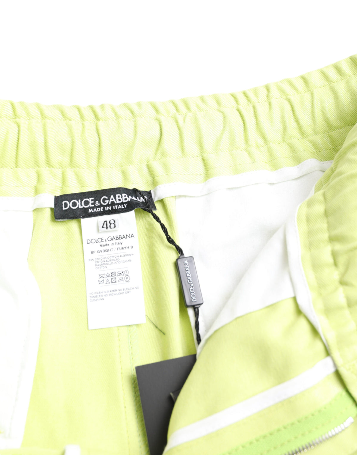 Dolce & Gabbana Light Green Men's Cotton Cargo Bermuda Shorts