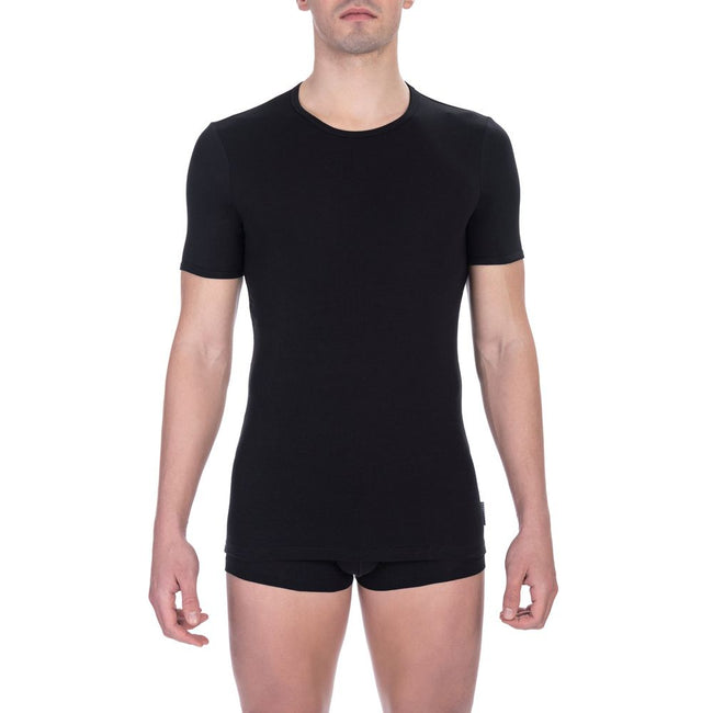 Bikkembergs Herren T-Shirt aus schwarzer Baumwolle