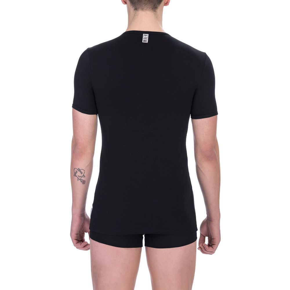 Bikkembergs Herren T-Shirt aus schwarzer Baumwolle