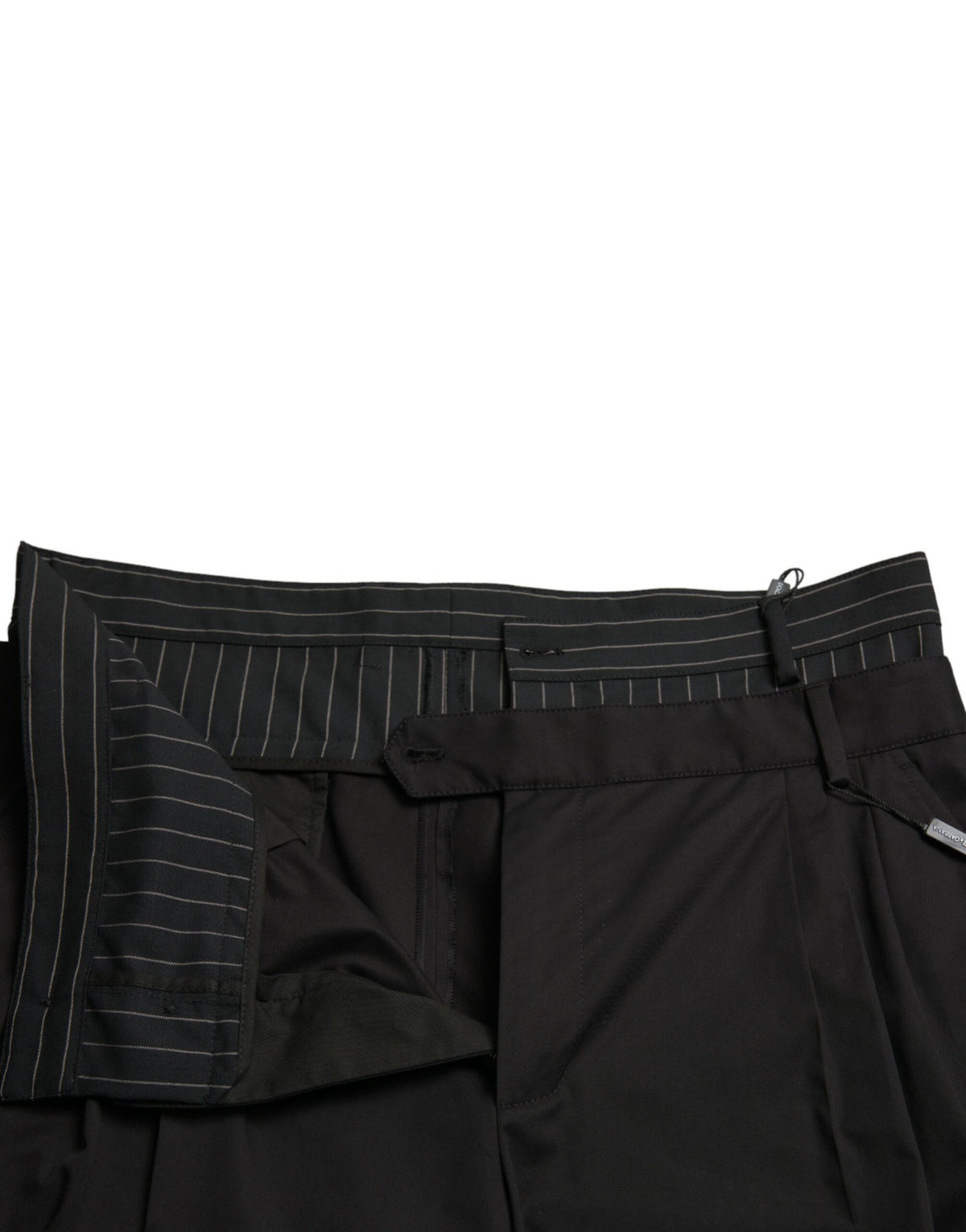 Dolce & Gabbana Black Stretch Cotton Cargo Bermuda Shorts