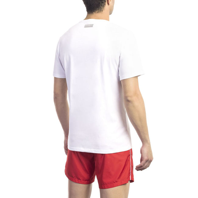 Bikkembergs Weißes Herren-Baumwoll-T-Shirt