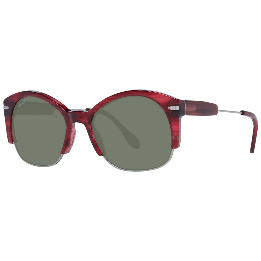 Serengeti-Sonnenbrille aus Acetat und Metall, rot