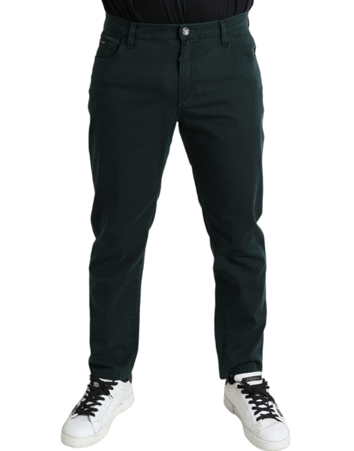 Dolce & Gabbana Men's Green Cotton Stretch Skinny Denim Jeans