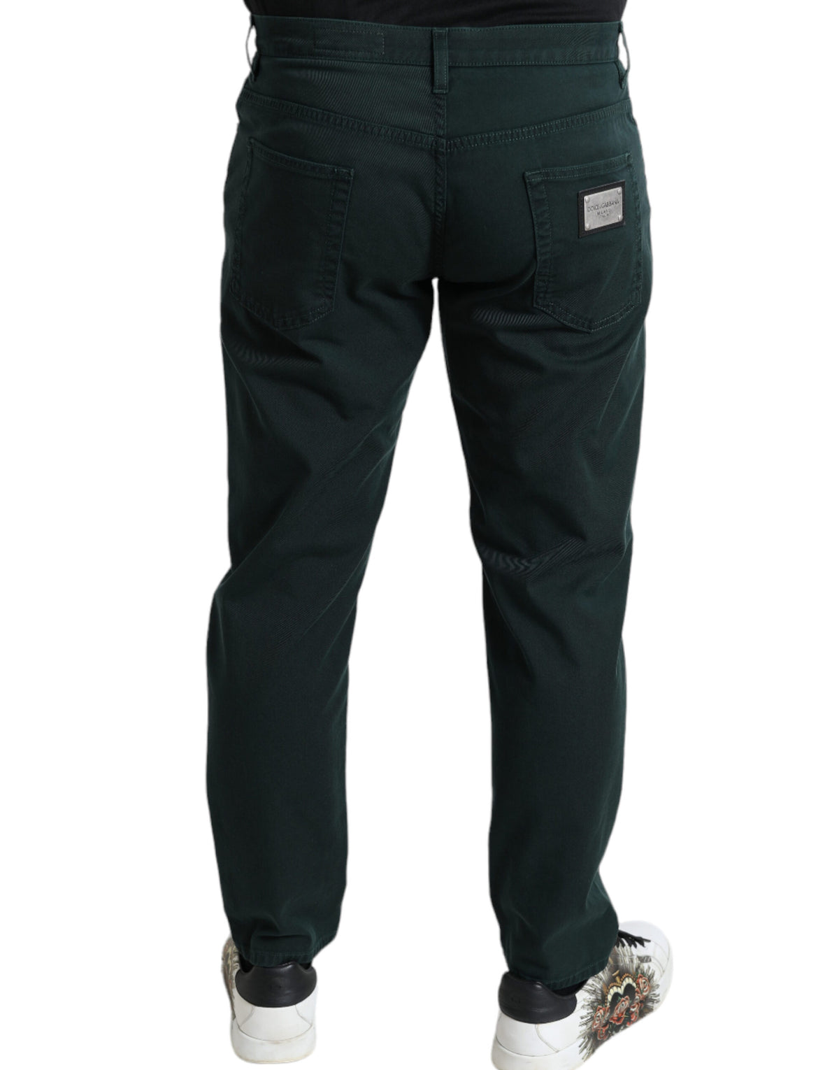 Dolce & Gabbana Men's Green Cotton Stretch Skinny Denim Jeans