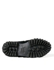 Dolce & Gabbana Schwarze Pelz-Leder-Slipper als Abendschuhe