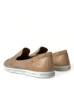 Dolce & Gabbana Beige Wildleder Kaiman Herren Loafer Slipper Schuhe