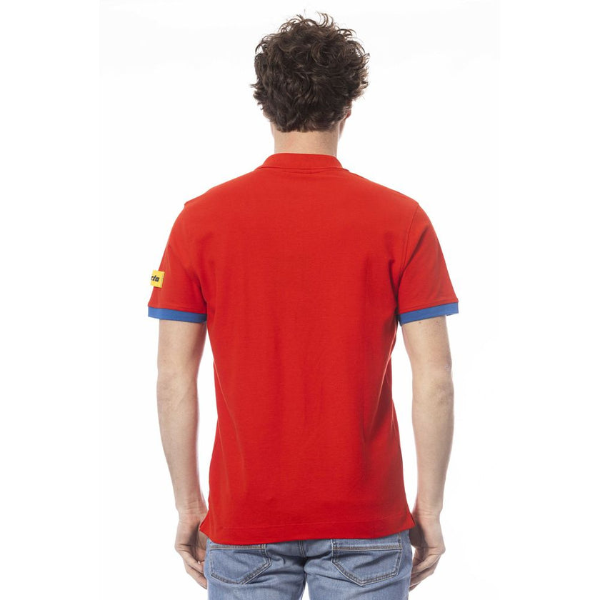 Invicta Rotes Herren-Poloshirt aus Baumwolle