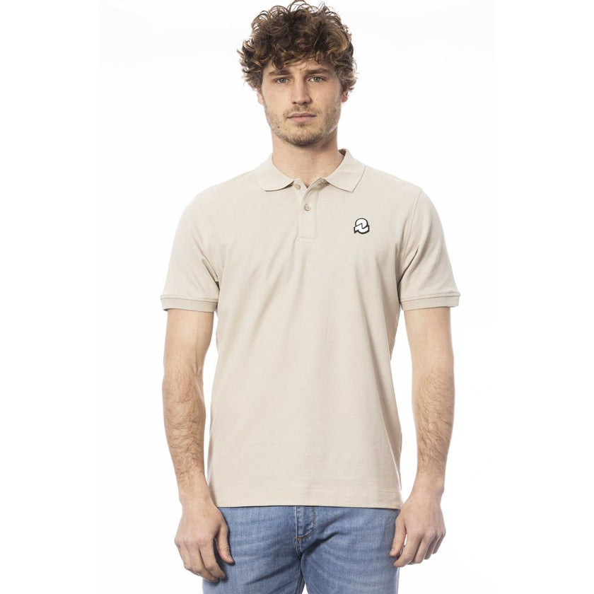 Invicta Herren-Poloshirt aus beiger Baumwolle
