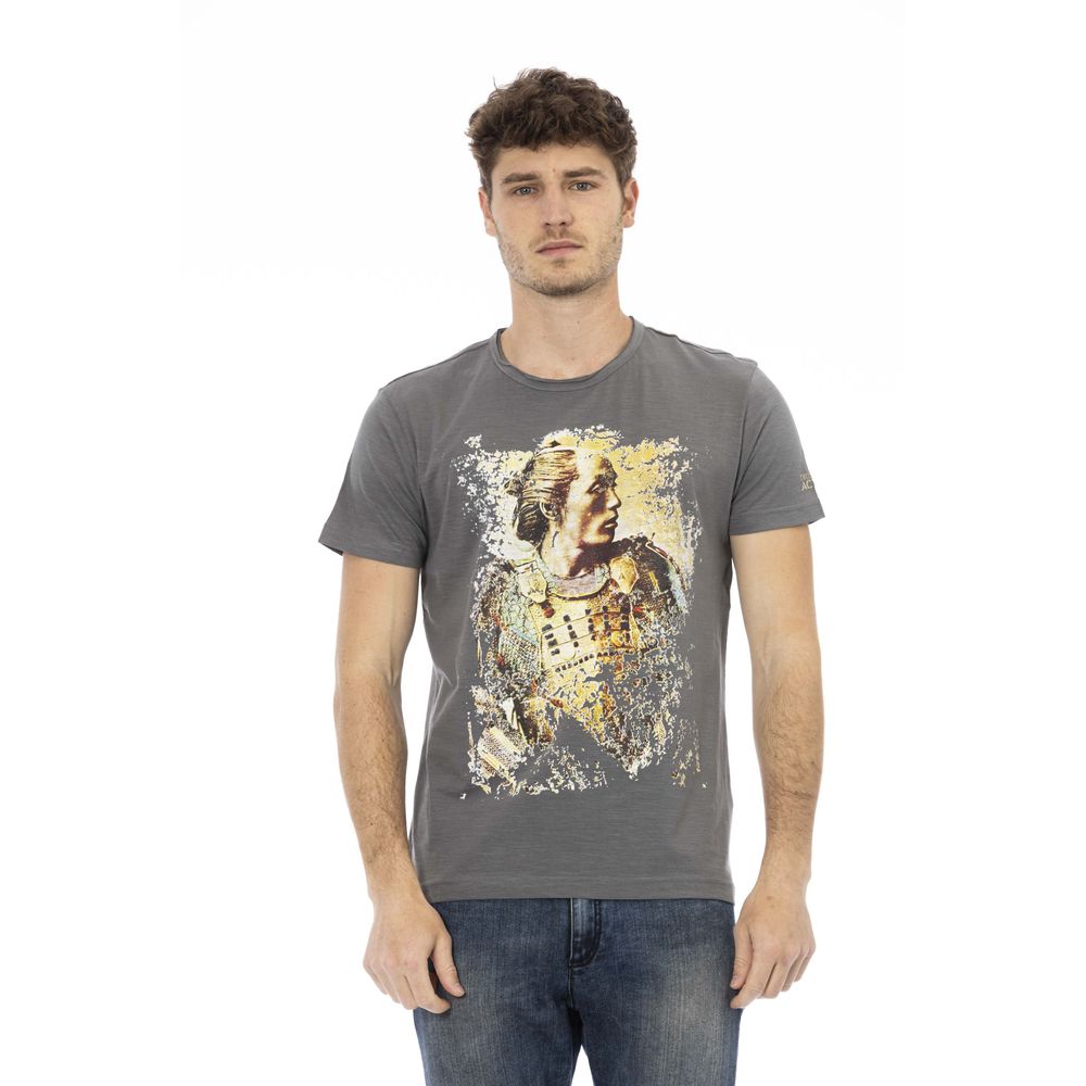 Trussardi Action Men's Grey Cotton Short-Sleeved T-Shirt