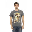 Trussardi Action Men's Grey Cotton Short-Sleeved T-Shirt