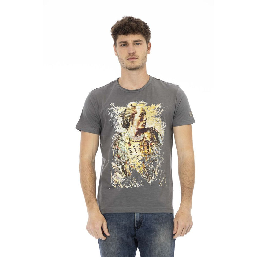 Trussardi Action Men's Grey Cotton Short-Sleeved T-Shirt