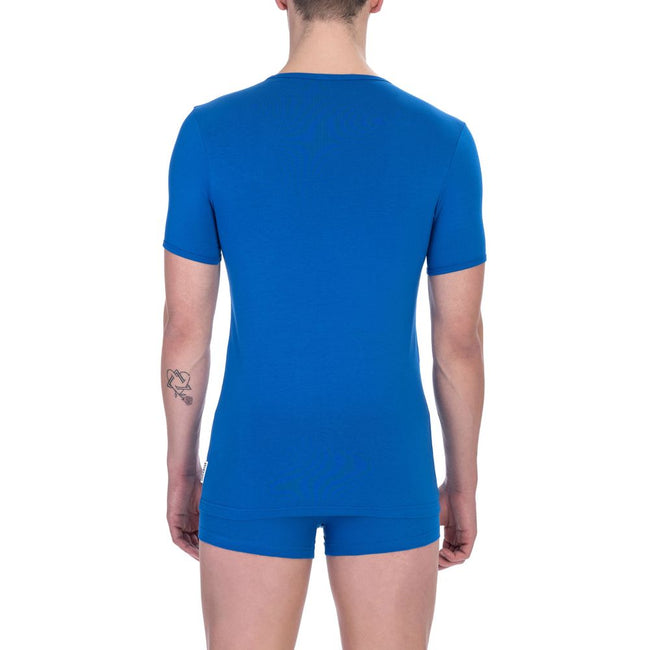Bikkembergs Blu Herren-T-Shirt aus Baumwolle