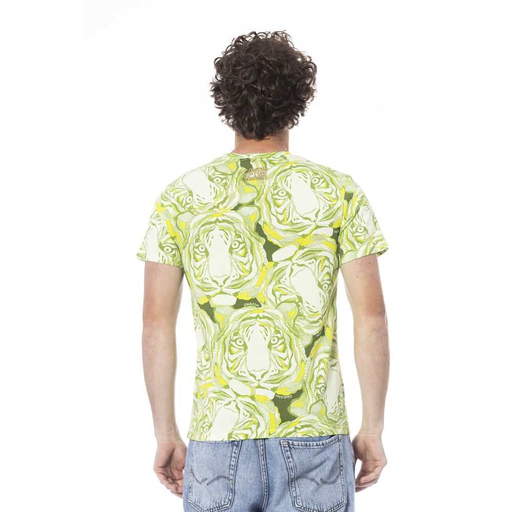 Cavalli Class Men's Green Cotton T-Shirt