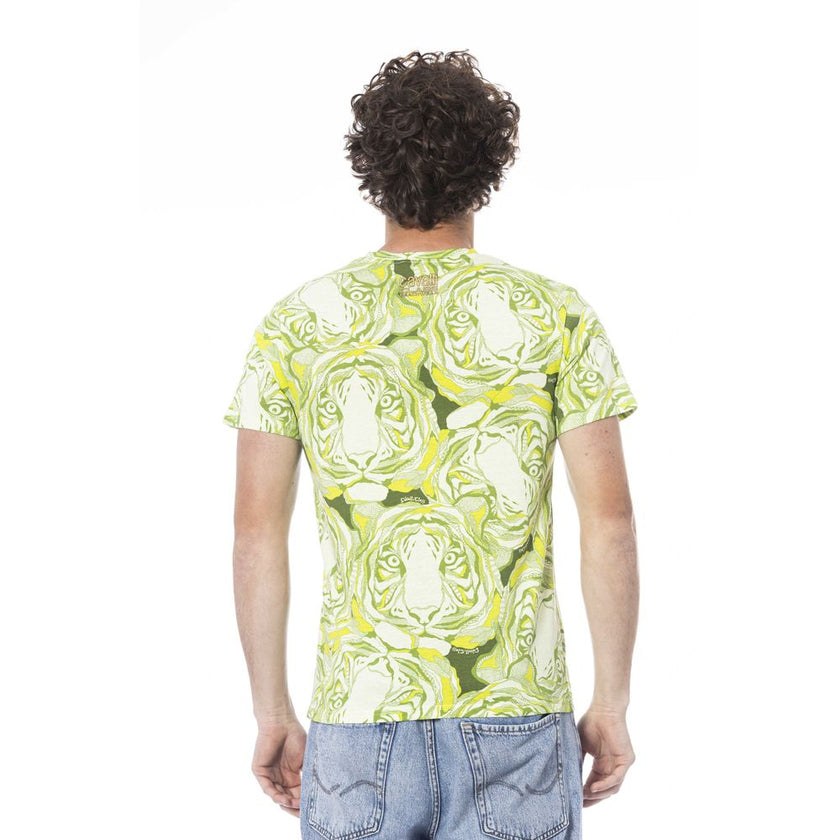 Cavalli Class Men's Green Cotton T-Shirt