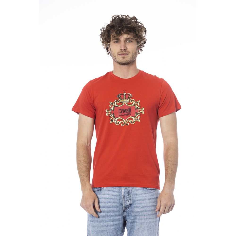 Cavalli Class Men's Red Cotton T-Shirt