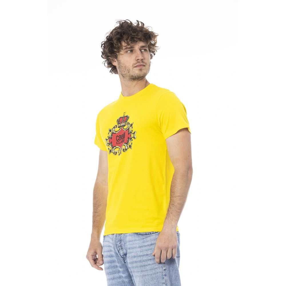 Cavalli Class Men's Yellow Cotton T-Shirt
