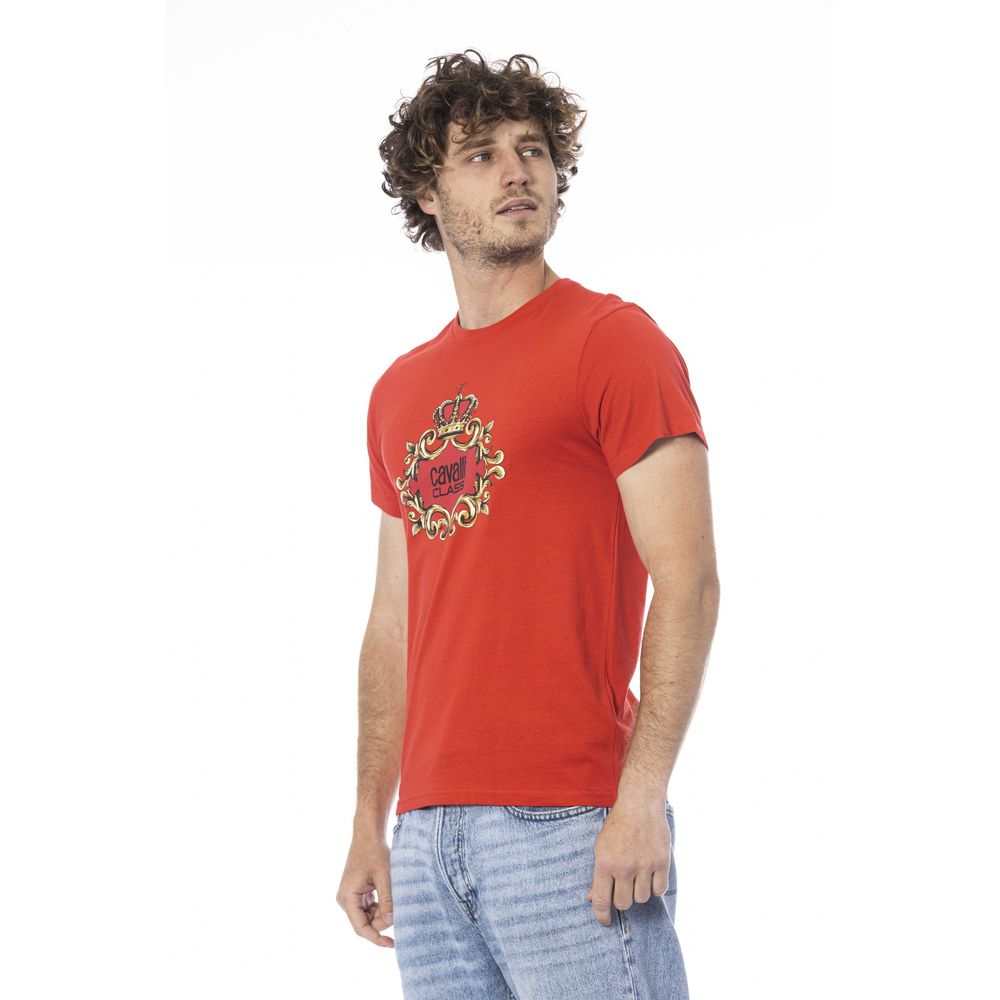 Cavalli Class Men's Red Cotton T-Shirt