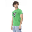 Cavalli Class Herren T-Shirt aus Baumwolle in Grün