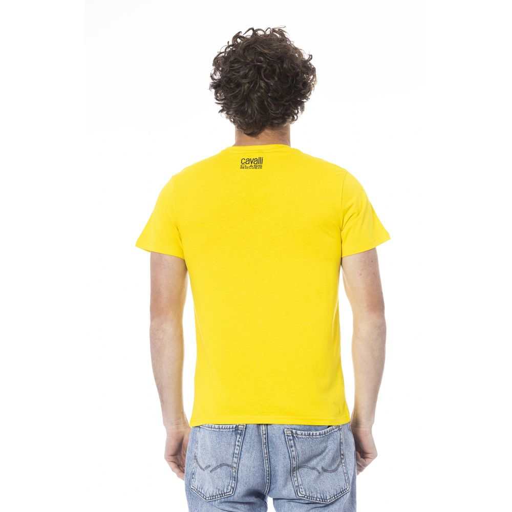 Cavalli Class Men's Yellow Cotton T-Shirt