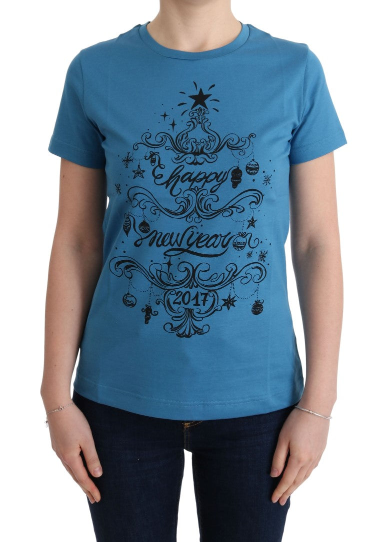 Dolce & Gabbana Blue Cotton 2017 Motif T-Shirt